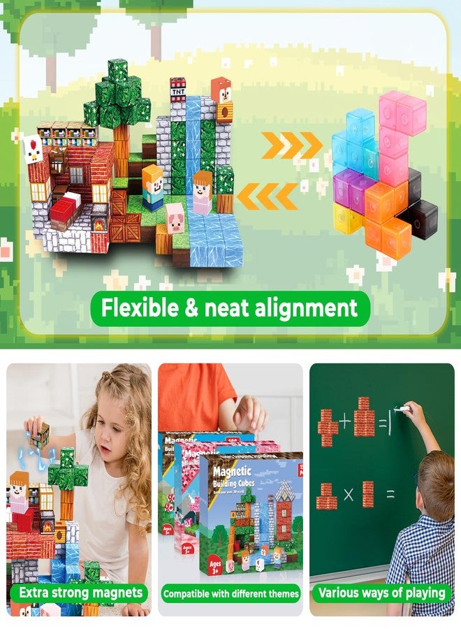 Annexfun 150PCS Magnetic Blocks - Magnetic Building Blocks, Stacking Magnets for Kids, Sensory Toy for STEM Montessori Sensory Toys for Kids 3+ Boys and Girls Christmas Birthday Gifts - Image 4